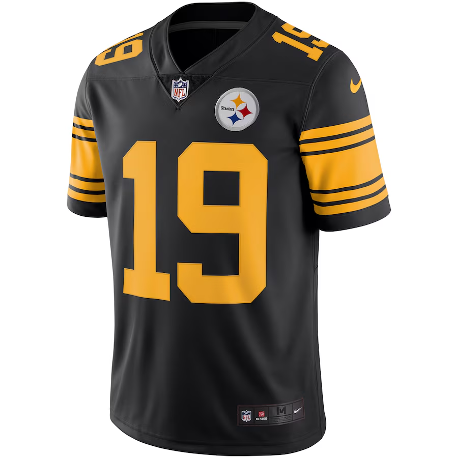 Men's Pittsburgh Steelers JuJu Smith-Schuster Nike Black Vapor Untouchable Color Rush Limited Player Jersey