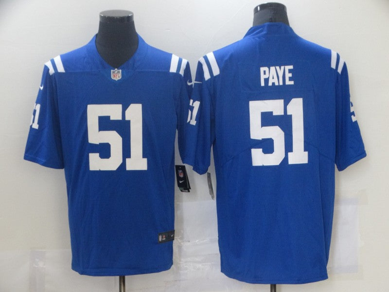 Men's Indianapolis Colts Kwity Paye #51 Blue Game Jersey1