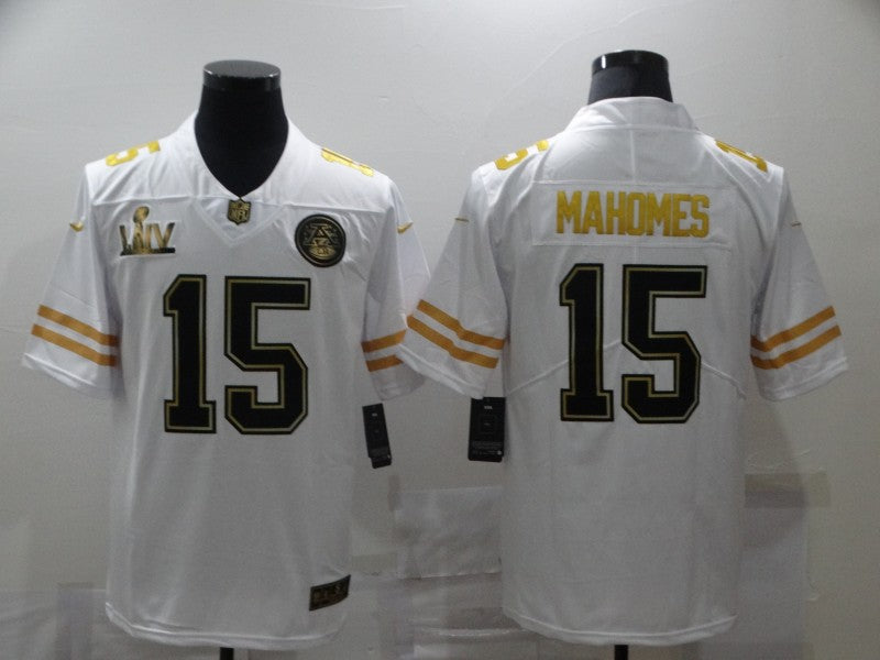 Men's Kansas City Chiefs #15 Patrick Mahomes White Game Player Jersey1