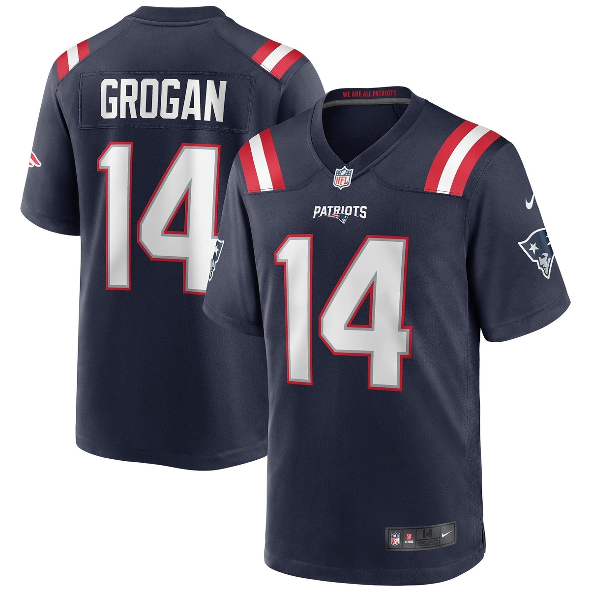 Steve Grogan New England Patriots Nike Game Retired   Jersey - Navy