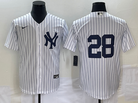 Men's New York Yankees Josh Donaldson #28 White Replica Player Name Jersey1