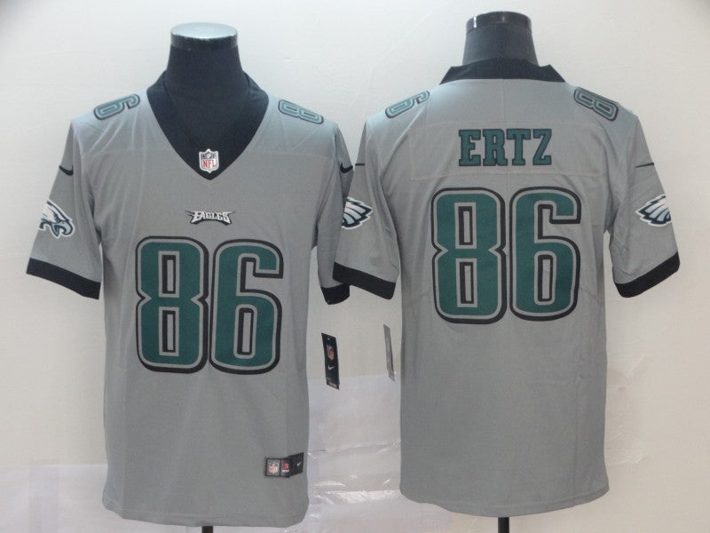 Men's Philadelphia Eagles Zach Ertz #86 Gray Game Jersey1