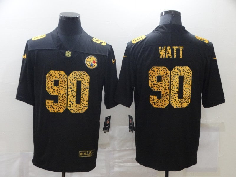 Men's Pittsburgh Steelers #90 T.J. Watt Black Player Game Jersey1