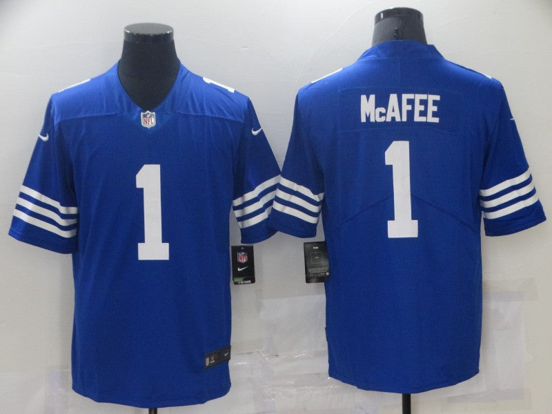 Men's Indianapolis Colts Pat McAfee #1 Blue Game Jersey1