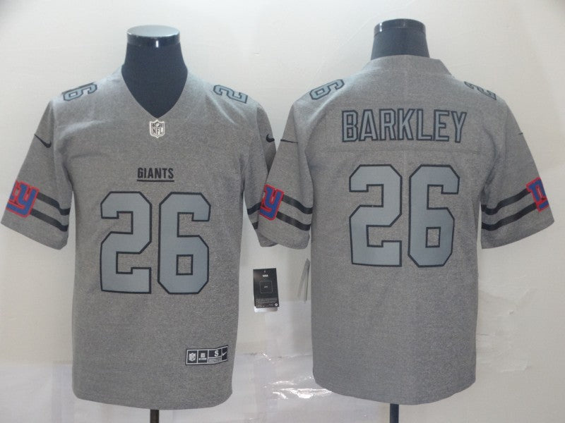 Men's New York Giants Saquon Barkley #26 Gray Game Player Jersey1