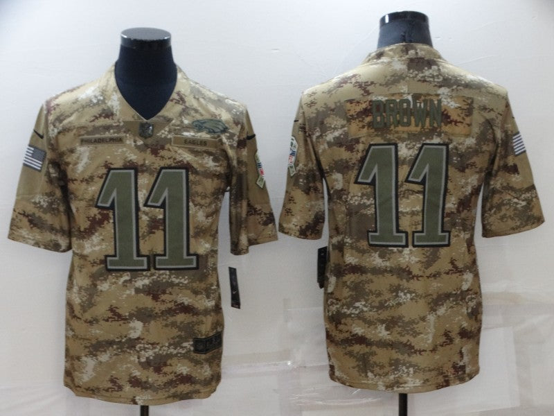 Men's Philadelphia Eagles A.J. Brown #11 Camouflage Game Jersey1