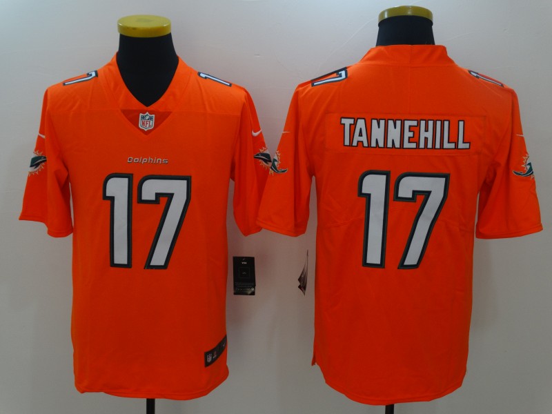 Men's Miami Dolphins Ryan Tannehill #17 Orange Game Jersey1