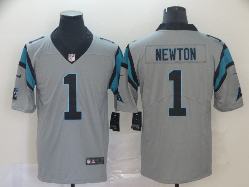 Men's Carolina Panthers Cam Newton #1 Gray Inverted Legend Jersey1