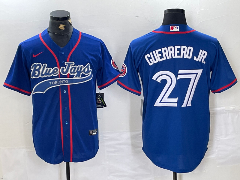 Men's Toronto Blue Jays Vladimir Guerrero Jr. #27 Royal Player Jersey1 Joint Edition