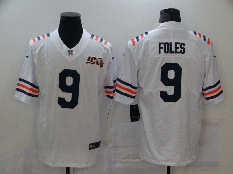 Men's Chicago Bears Nick Foles #9 White Alternate Game Jersey1