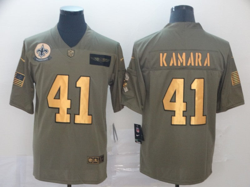 Men's New Orleans Saints Alvin Kamara #41 Brown Player Game Jersey1