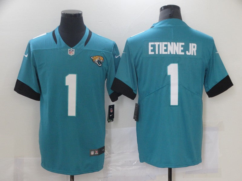 Men's Jacksonville Jaguars Travis Etienne Jr. #1 Teal Game Jersey1
