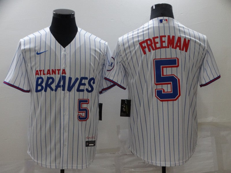 Men's Atlanta Braves Freedie Freeman #5 White Replica Jersey1 City Edition