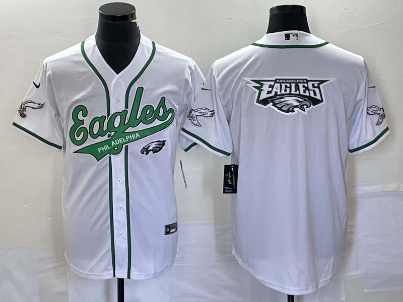 Men's Philadelphia Eagles White Game Jersey1