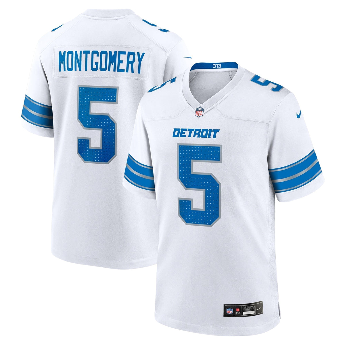 David Montgomery Detroit Lions Nike Game Jersey -  White