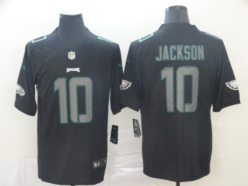 Men's Philadelphia Eagles Desean Jackson #10 Black Game Player Jersey1