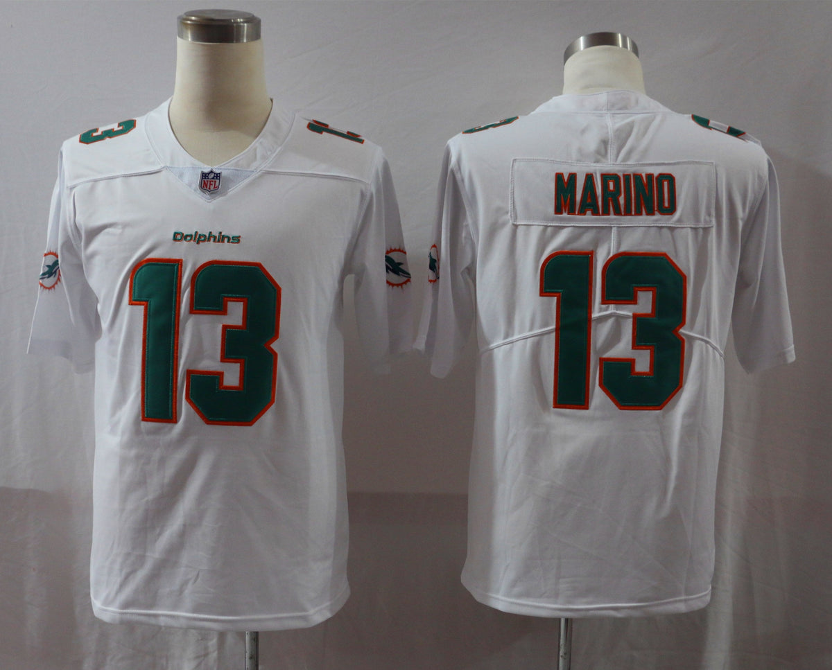 Men's Miami Dolphins Dan Marino #13 White Game Jersey1