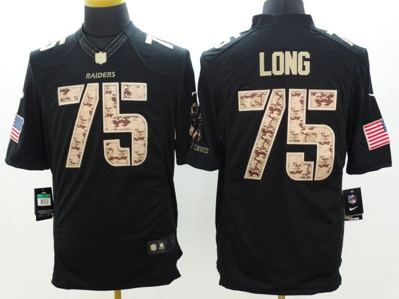 Men's Las Vegas Raiders Howie Long #75 Black Game Jersey1