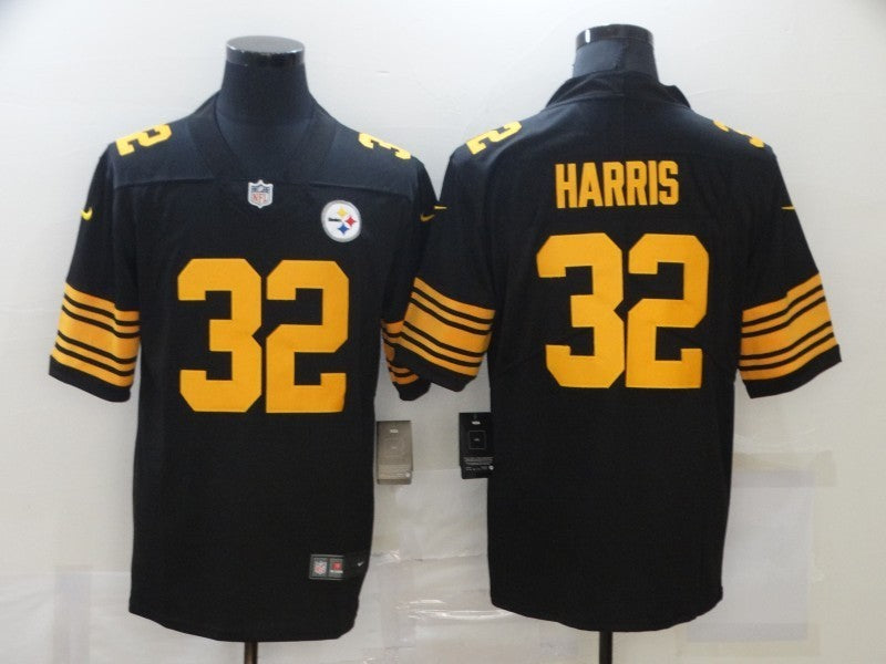 Men's Pittsburgh Steelers Franco Harris #32 Black Alternate Legend Jersey1