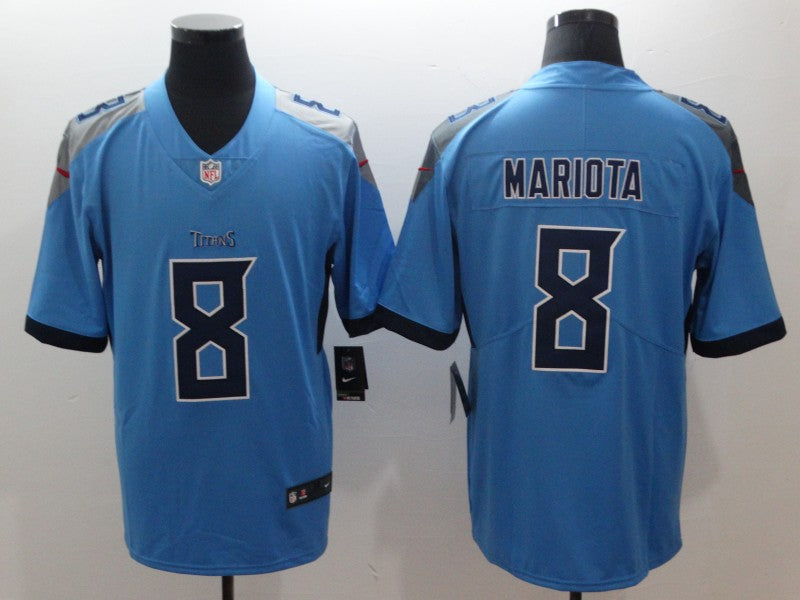 Men's Tennessee Titans Marcus Mariota #8 Light Blue Game Jersey1