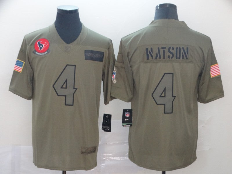 Men's Houston Texans Deshaun Watson #4 Brown Game Jersey1