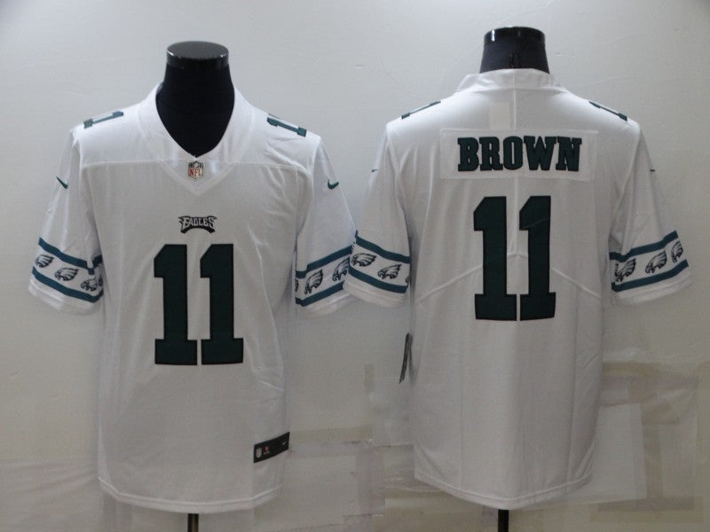 Men's Philadelphia Eagles A.J. Brown #11 White Player Jersey1