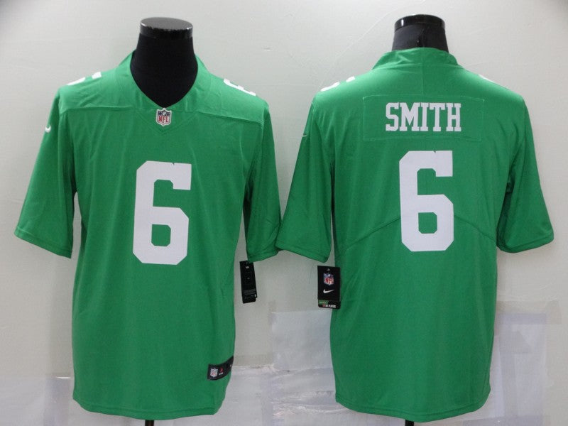 Men's Philadelphia Eagles DeVonta Smith #6 Green Game Jersey1