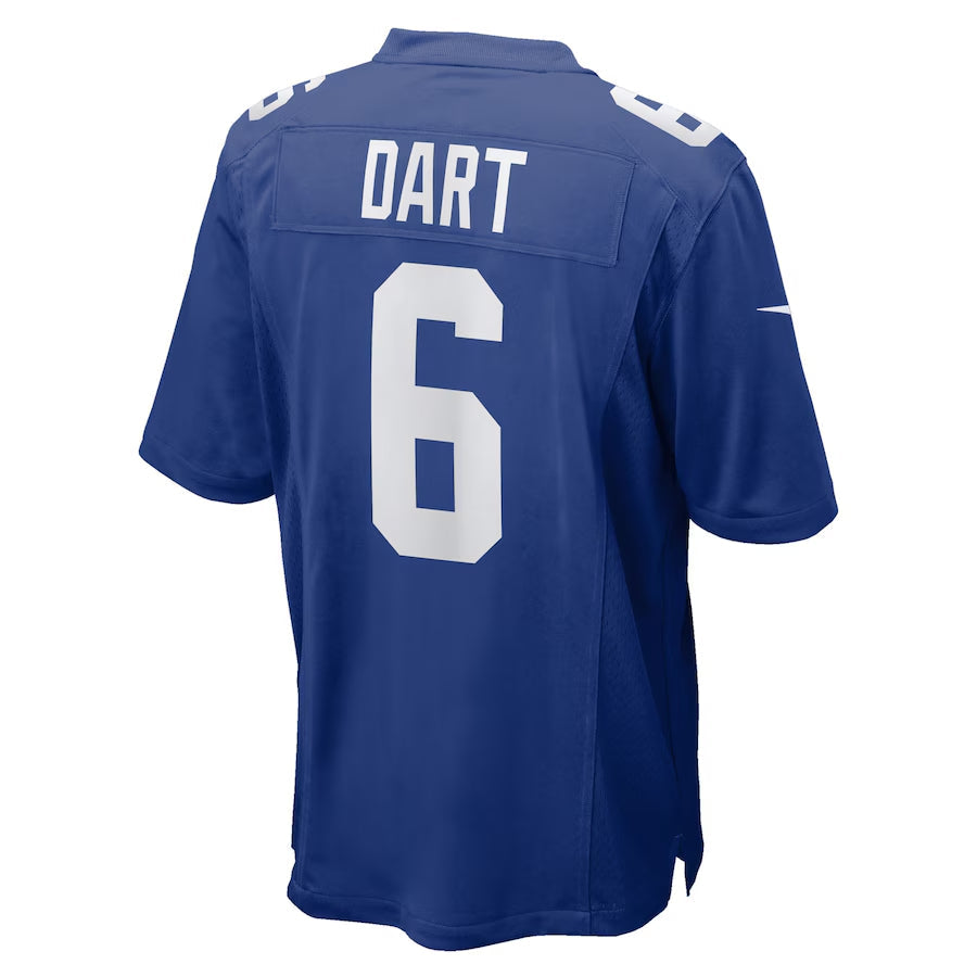 New York Giants Jaxson Dart Nike Royal 2025 NFL Draft First Round Pick Game Jersey
