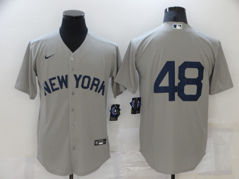 Men's New York Yankees Anthony Rizzo #48 Gray Replica Player Name Jersey1
