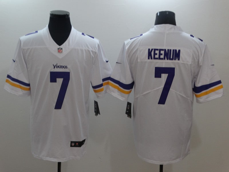 Men's Minnesota Vikings Case Keenum #7 White Game Jersey1
