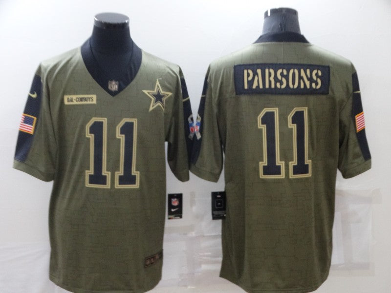 Men's Dallas Cowboys Micah Parsons #11 Brown Game Jersey1