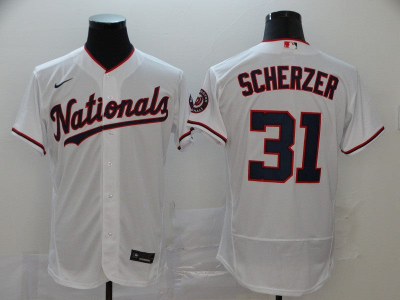 Men's Washington Nationals Max Scherzer #31 White Alternate Game Jersey1