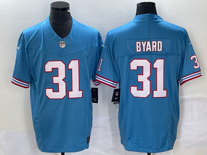 Men's Tennessee Titans Kevin Byard #31 Light Blue Oilers Throwback Vapor F.U.S.E. Limited Jersey1