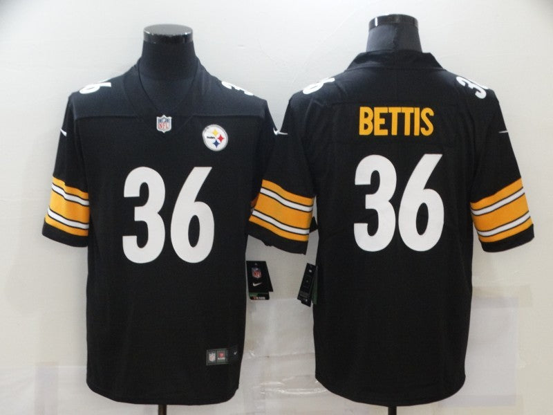 Men's Pittsburgh Steelers Jerome Bettis #36 Black Game Jersey1