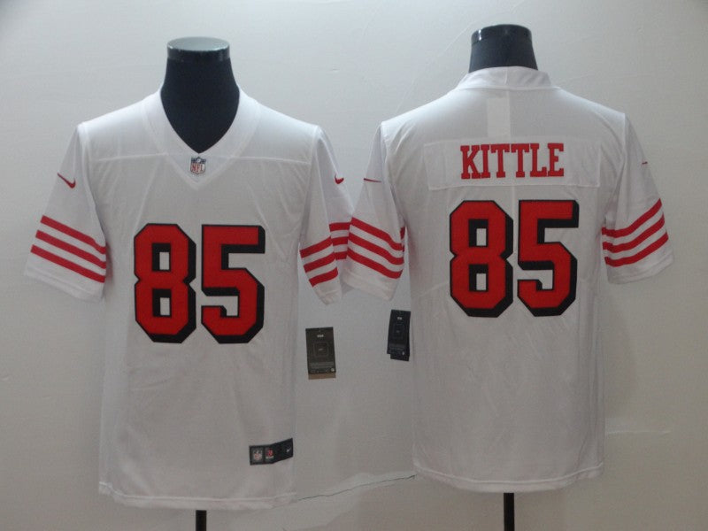 Men's San Francisco 49ers George Kittle #85 White Game Player Jersey1