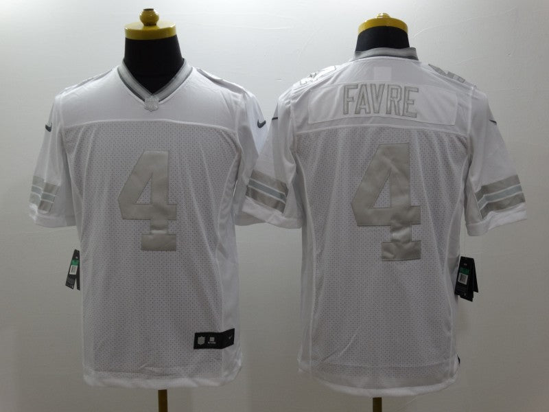 Men's Green Bay Packers Brett Favre #4 White Game Jersey1