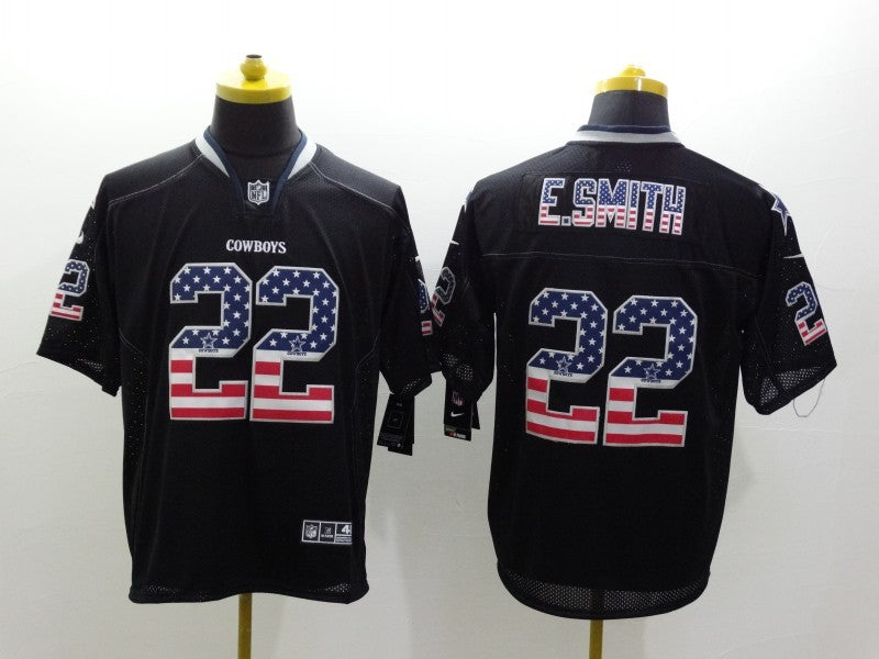Men's Dallas Cowboys Emmitt Smith #22 Black Game Jersey1