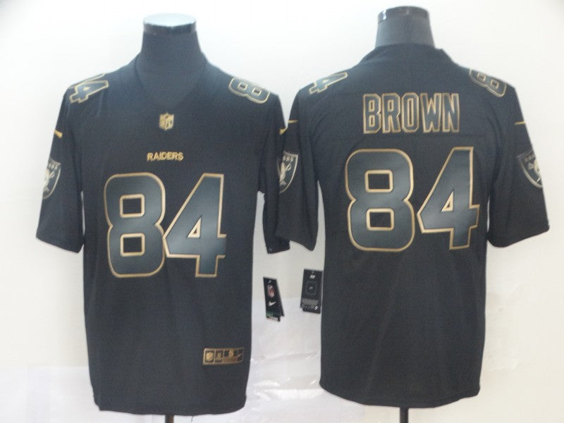 Men's Las Vegas Raiders Antonio Brown #84 Black Player Game Jersey1