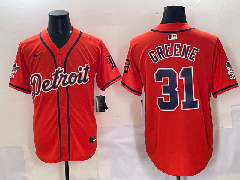 Men's Detroit Tigers Riley Greene #31 Orange Limited Player Jersey