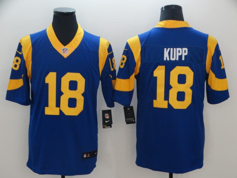 Men's Los Angeles Rams Cooper Kupp #18 Blue Game Jersey1