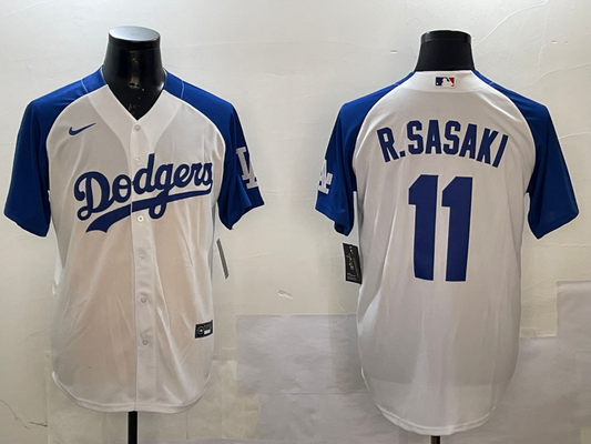 Men's Los Angeles Dodgers Roki Sasaki #11 White Replica Game Jersey1