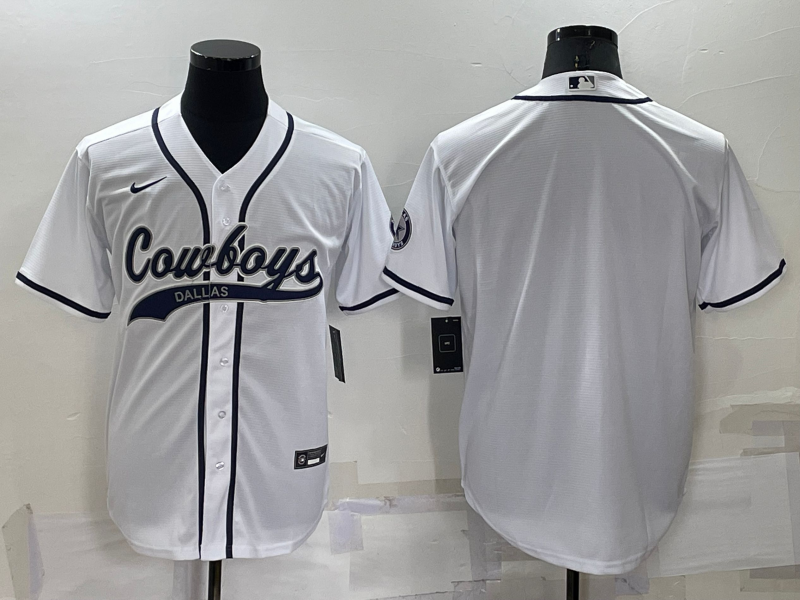 Men's Dallas Cowboys White Blank Jersey1