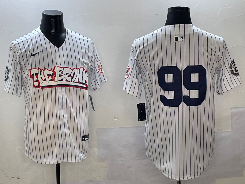 Men's New York Yankees Aaron Judge White Replica Player Name Jersey1
