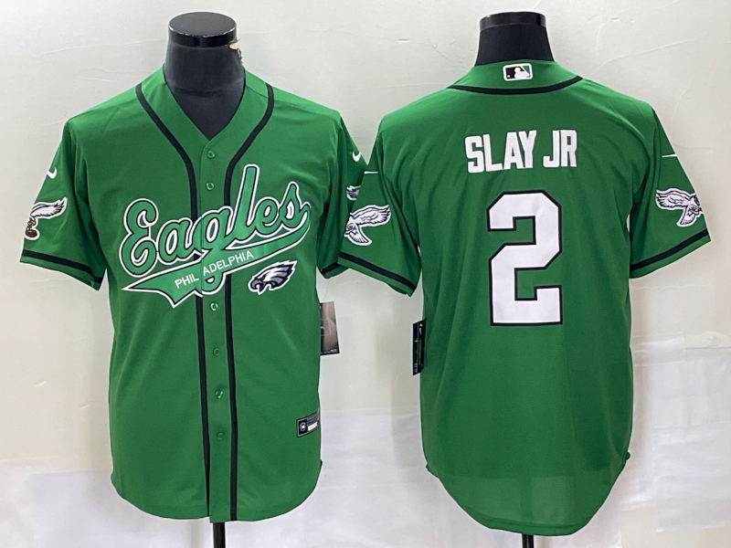 Men's Philadelphia Eagles Darius Slay Jr. #2 Kelly Green Game Jersey1 Joint Edition