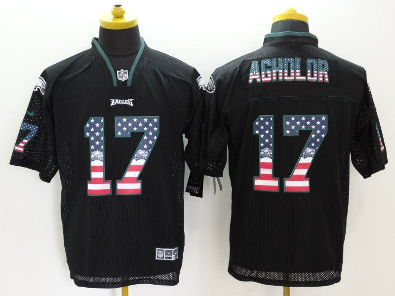 Men's Philadelphia Eagles Nelson Agholor #17 Black Game Jersey1