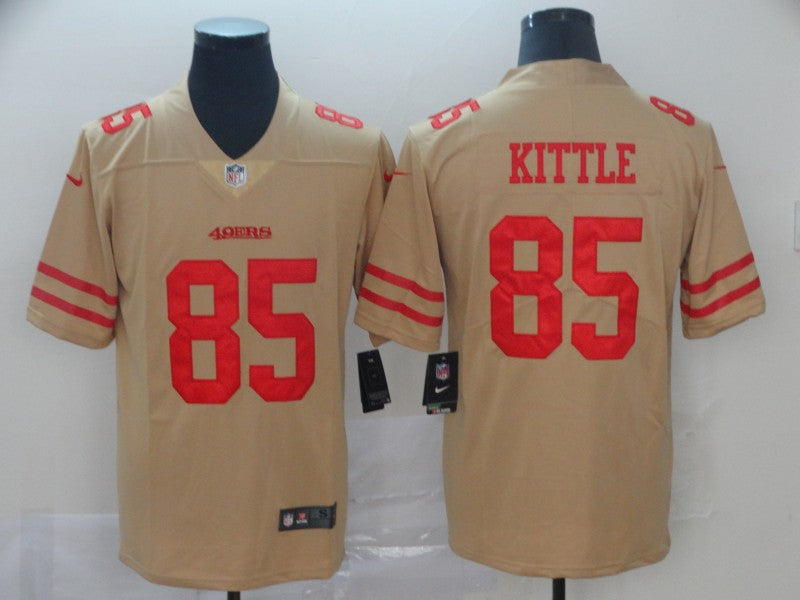 Men's San Francisco 49ers George Kittle #85 Gold Inverted Legend Jersey1