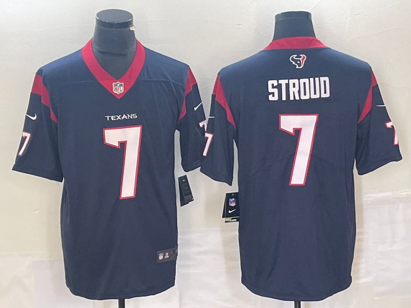 Men's Houston Texans C.J. Stroud #7 Navy Game Jersey1