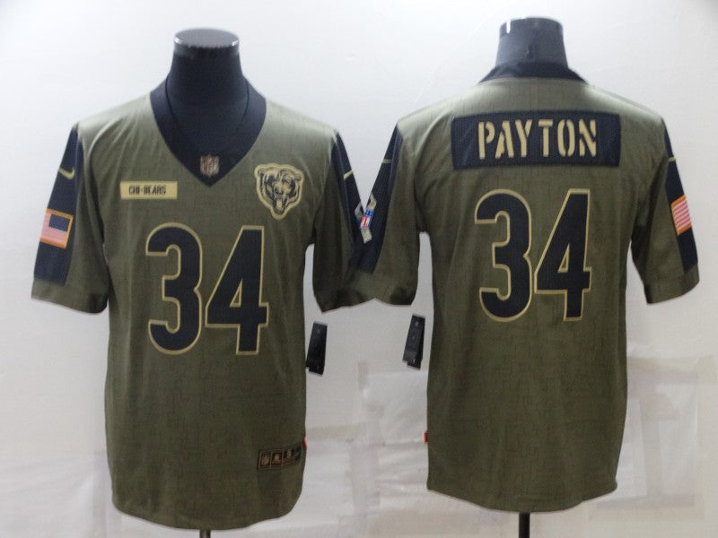 Men's Chicago Bears #34 Walter Payton Brown Game Jersey1