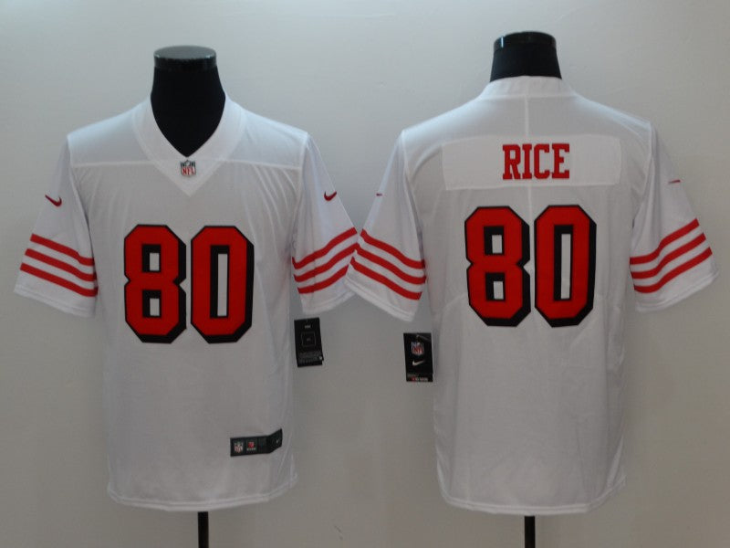Men's San Francisco 49ers Jerry Rice #80 White Game Jersey1