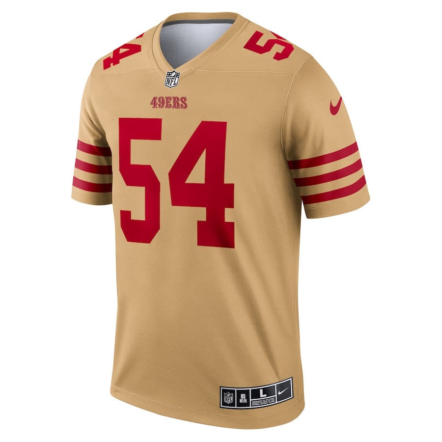 Fred Warner 54 San Francisco 49ers Inverted Legend Jersey - Gold